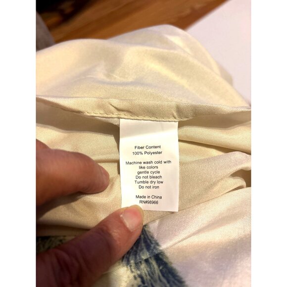 Decorative Butterfly & Tropical Leaf Print Pillow Cover 31x24 Botanical set of 2 - Picture 6 of 6